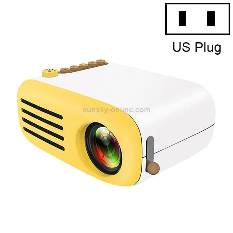 YG200 Portable LED Pocket Mini Projector AV SD HDMI Video Movie Game Home Theater Video Projector, US Plug
