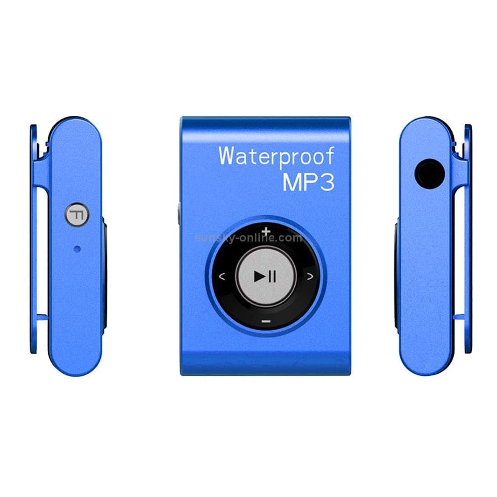 C26 IPX8 Waterproof Swimming Diving Sports MP3 Music Player with Clip & Earphone, Support FM, Memory:4GB (Blue)