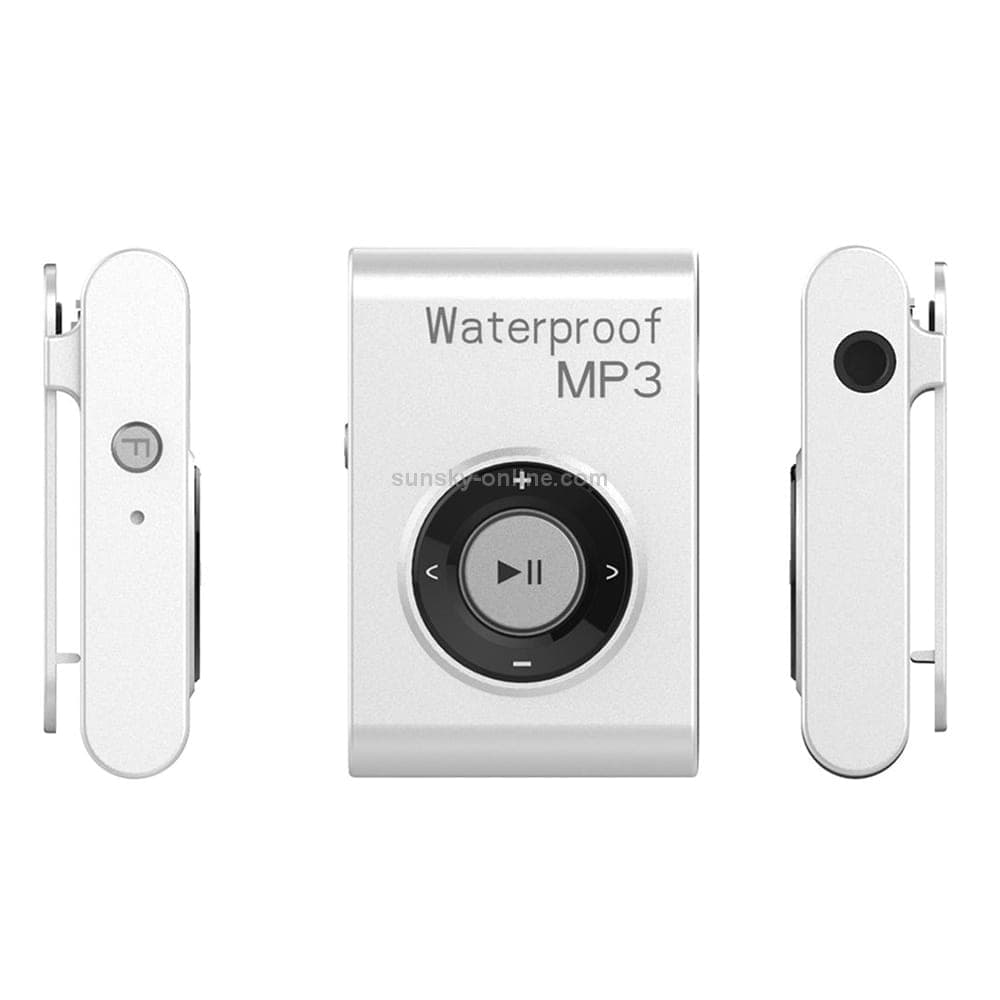 C26 IPX8 Waterproof Swimming Diving Sports MP3 Music Player with Clip & Earphone, Support FM, Memory:8GB (White)