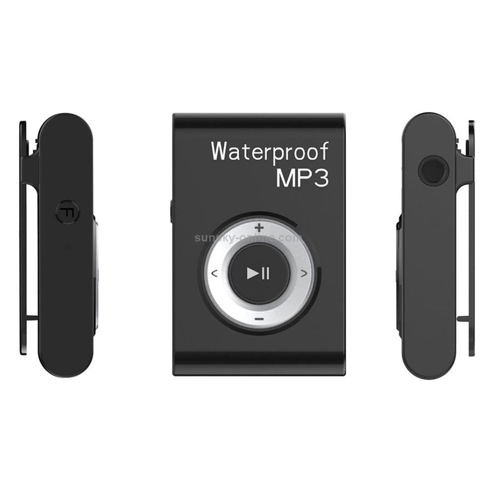 C26 IPX8 Waterproof Swimming Diving Sports MP3 Music Player with Clip & Earphone, Support FM, Memory:8GB (Black)