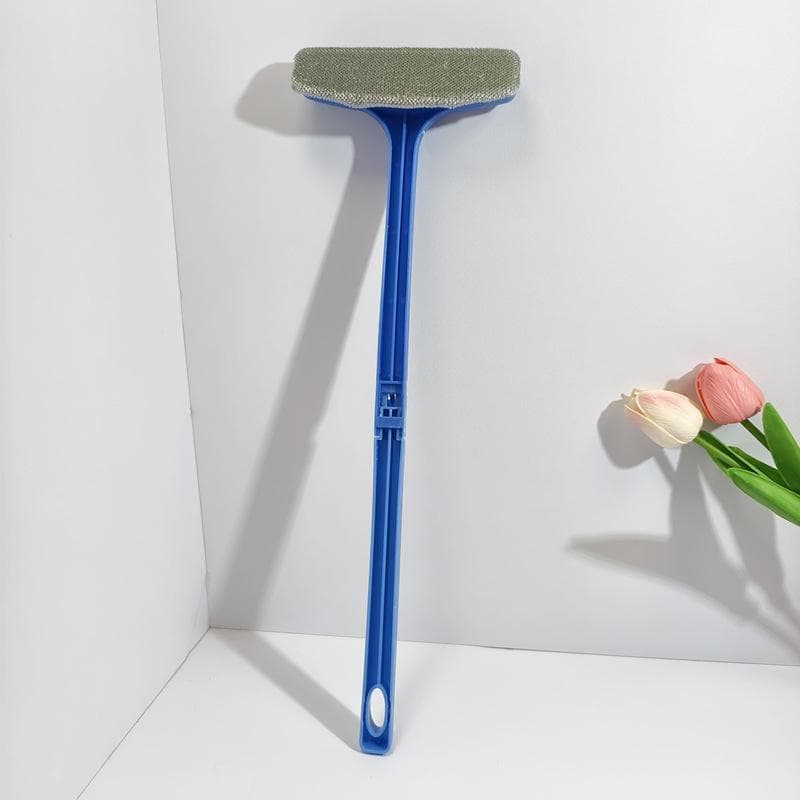 Long Handle Detachable Screen Brush Anti-theft Net Cleaner Multifunctional Dust Removal Groove Screen Cleaning Brush (Blue)