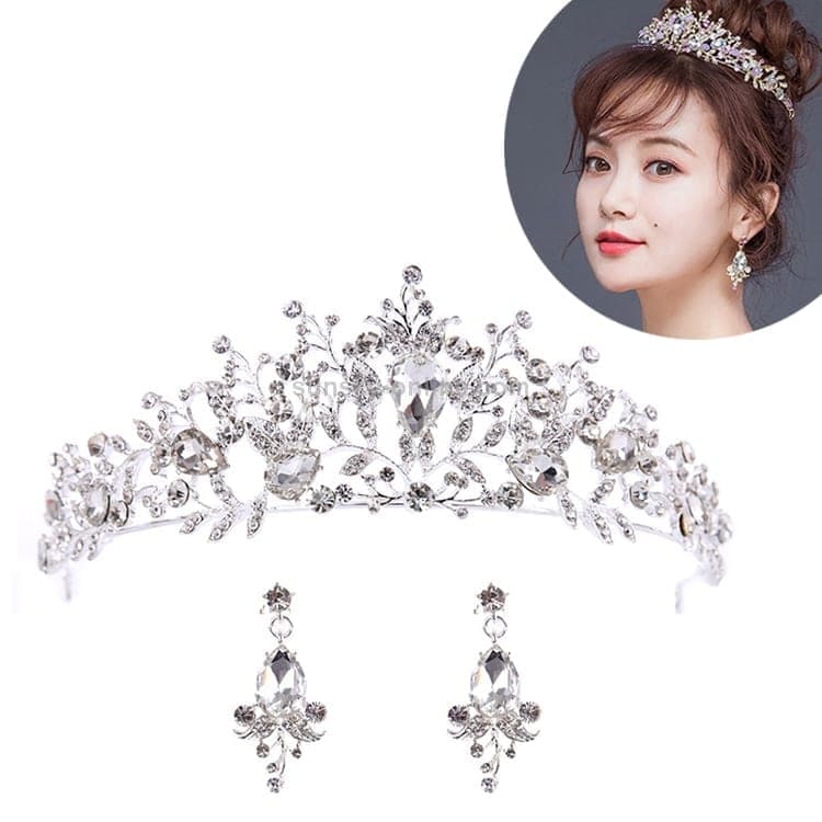 Pearl Bridal Crowns Handmade Headband Crystal Wedding Queen Crown Wedding Hair Clips