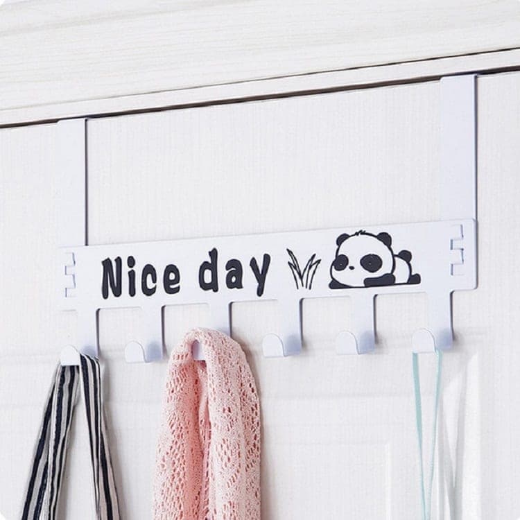 Hook Door Back Coat Hanger Cartoon Wall-mounted Door Hanger (White)