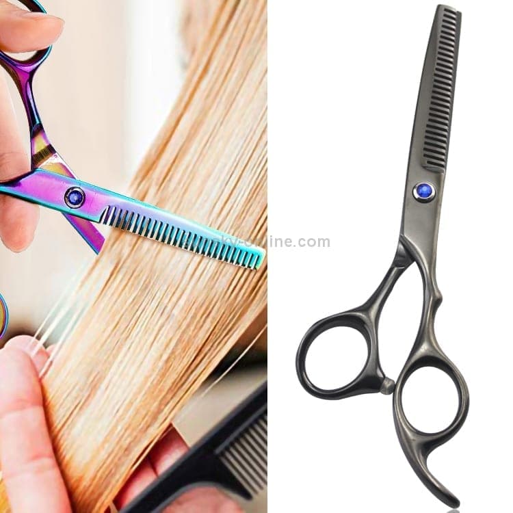 Professional Hair Cutting Scissor Hairdressing Kit Thinning Scissors Barber(Black Thinning(SXLC-602T))