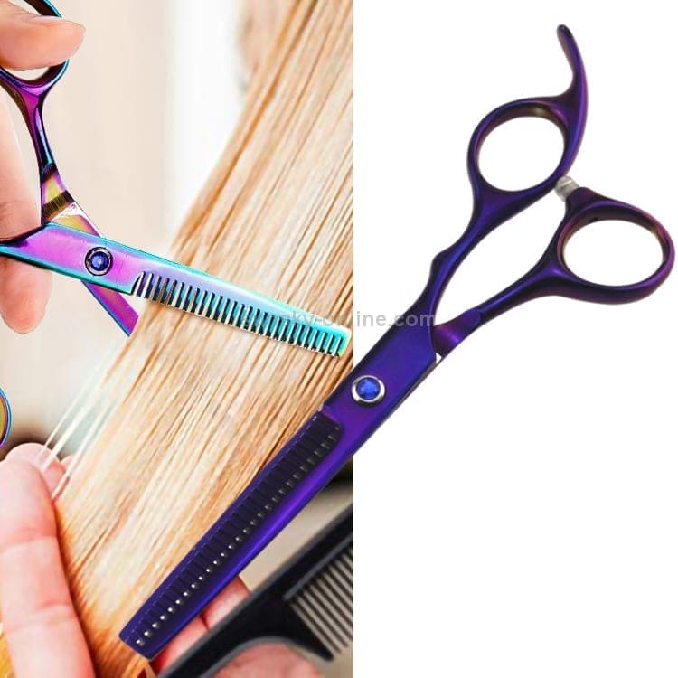 Professional Hair Cutting Scissor Hairdressing Kit Thinning Scissors Barber(Purple Thinning(SXLC-601T))