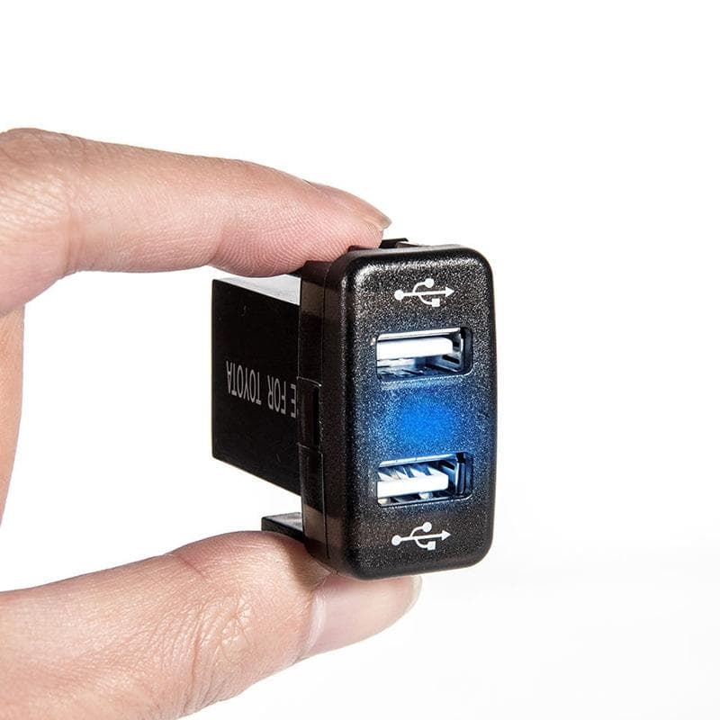 Car Charger Original Hole Non-Destructive Modification Of Dual Usb Car Charger With Line Suitable For Toyota