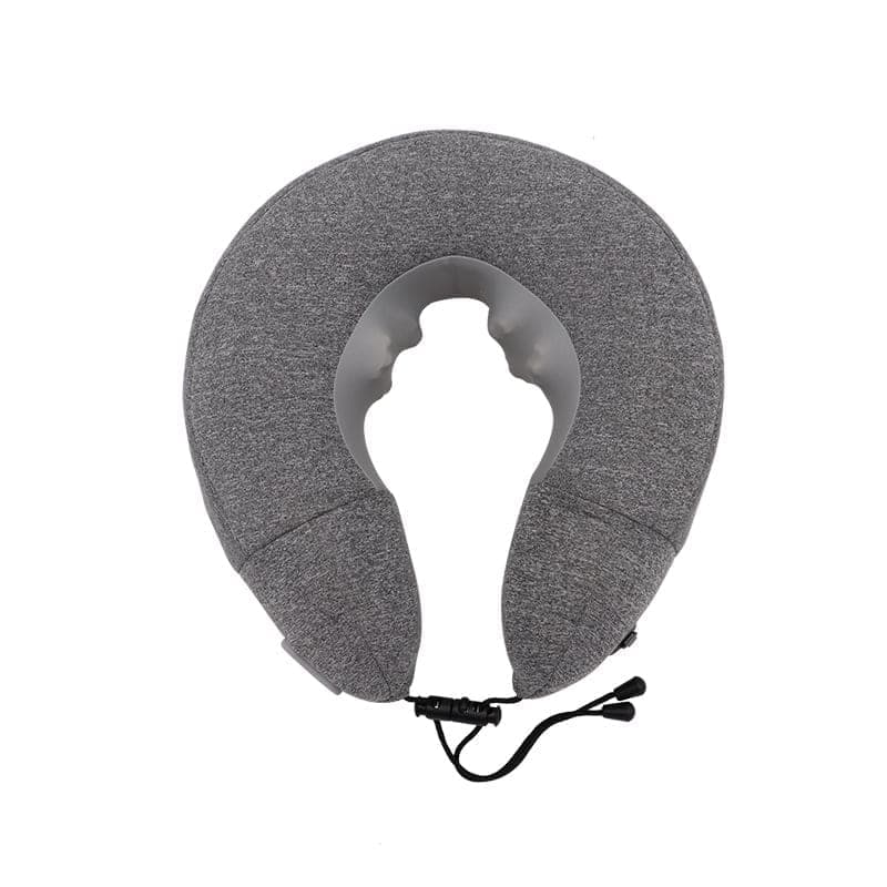 PL60 Neck Massager Cervical Spine Massage Pillow Household Inflatable U-Shaped Neck Pillow (Gray)