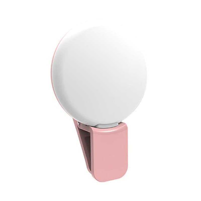 2 PCS Mobile Phone Fill Light Camera Photo LED Selfie Light (Pink)