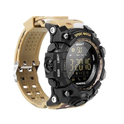 EX16S Sports Smart Watch IP67 Waterproof Outdoor Bluetooth Remote Pedemeter Long Standby