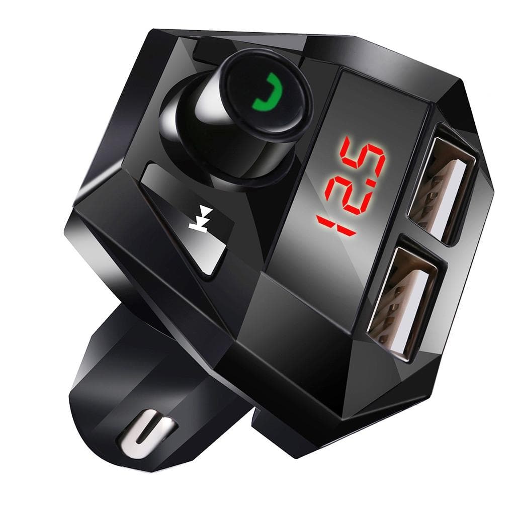 G18 Car Bluetooth Hands-Free MP3 Player Dual USB Bluetooth Charge FM Transmitter Bluetooth Receiver (Black)