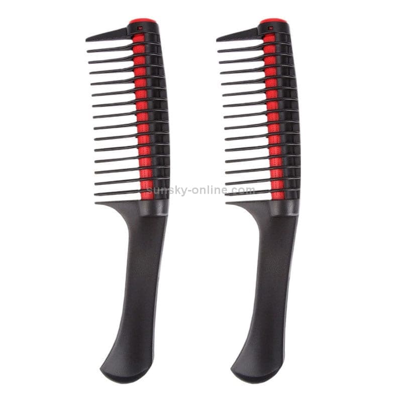 2 PCS 0089 Hair Salon Dyeing Hair Styling Brush Rolling Heart Smooth Hair Comb Brushing Hairdressing Tools (Black)