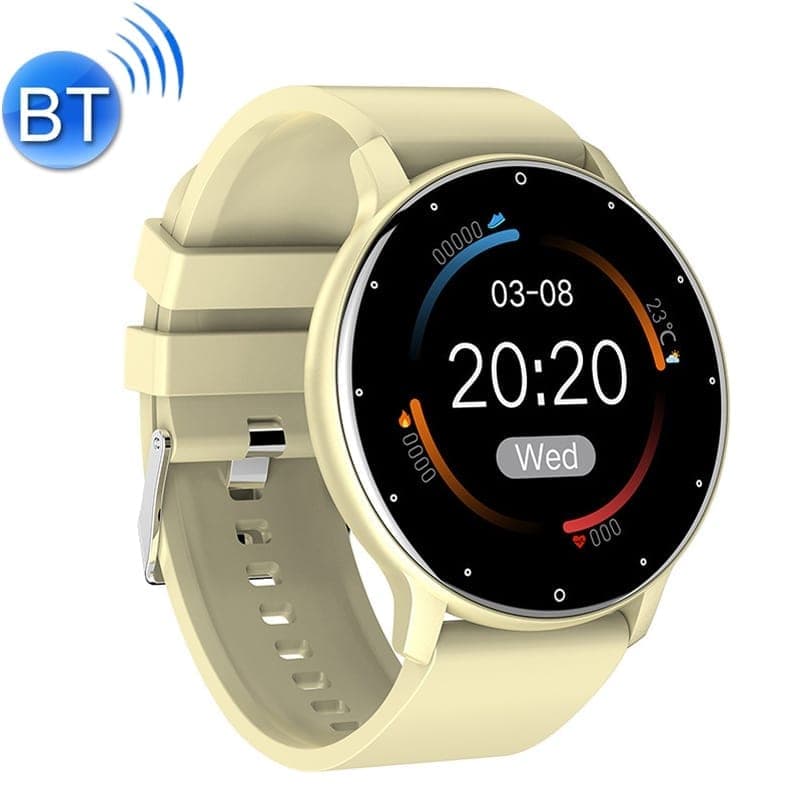 ZL02 Smart Heart Rate Blood Pressure Oxygen Monitoring Sports Pedometer Wireless Bluetooth Watch (Gold)
