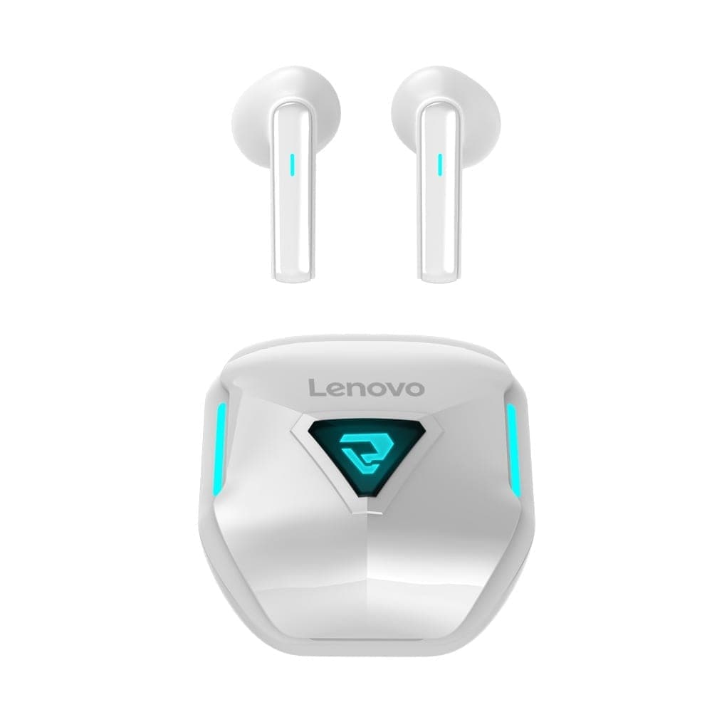 Lenovo TG132 Wireless Bluetooth 5.3 Earphones Sensorless Delay Ultra Long Life Sports Music Game Gaming Use (White)