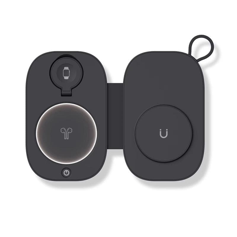 T5 3 In 1 Folding Magnetic Wireless Charger For Apple Watch / iPhone / AirPods (Black)