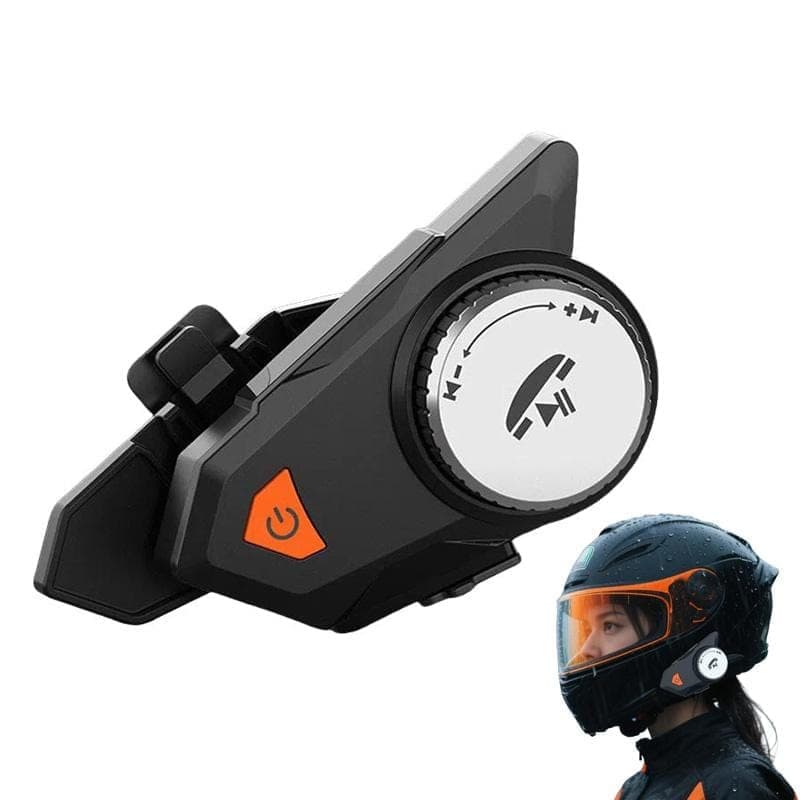 M9 Motorcycle Helmet Bluetooth Headset IPX6 Waterproof, Auto Answer, HD Sound for Riders/Delivery/Group Intercom (Black)