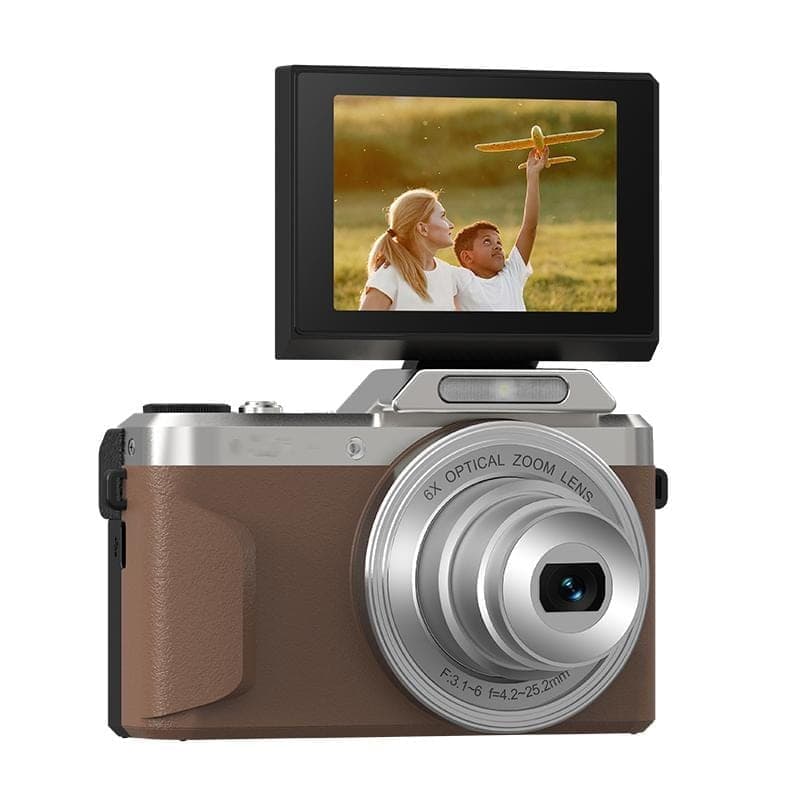 D27 4K Vlogging Camera 64MP Photo, 6x Optical Zoom, 180-Degree Flip Screen & WiFi Connectivity