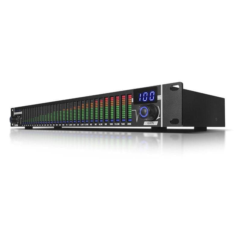 EQ-A31 Digital Equalizer Stage Home Karaoke Noise Reduction Audio Processor EU Plug (Black)