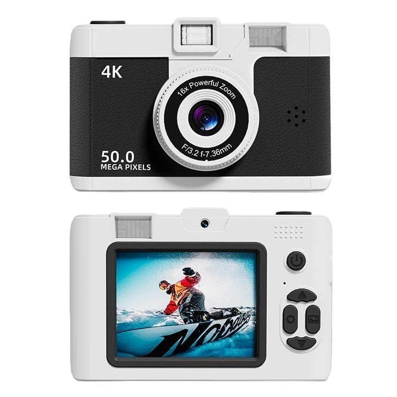 M16 2.4 Inch WiFi HD Digital Camera Mini CCD Camera With Front & Rear Dual Cameras (Black)