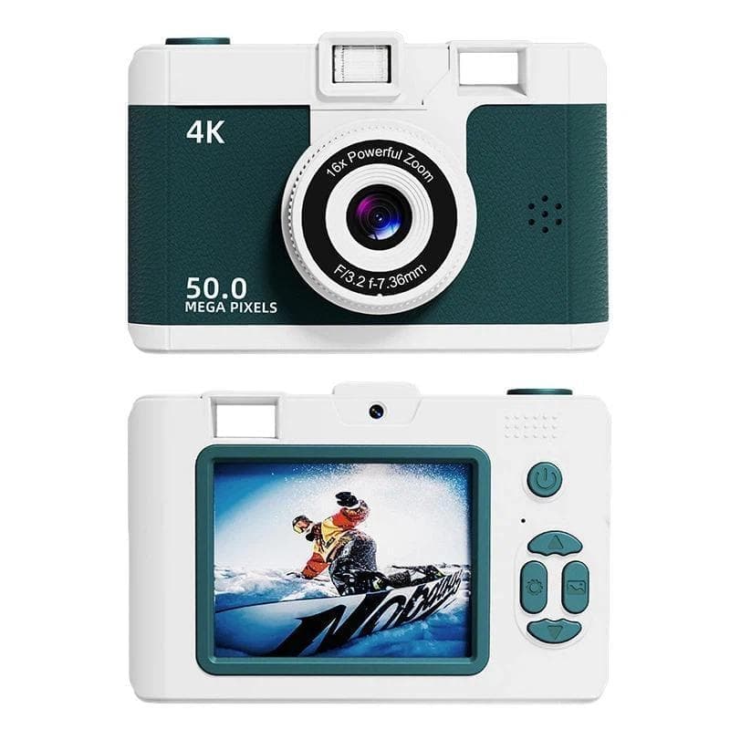M16 2.4 Inch WiFi HD Digital Camera Mini CCD Camera With Front & Rear Dual Cameras (Green)