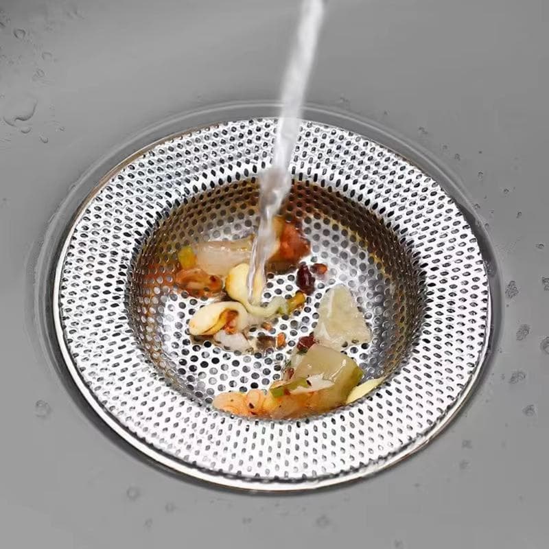 LsCook 11.5 cm Wide-Rim Stainless Steel Sink Strainer Metal Food Residue Filter Tool