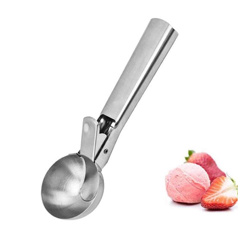 LsCook Stainless Steel Dual-Purpose Ice Cream Scoop Fruit Ball Scoop