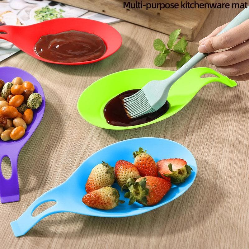 LsCook Food-Grade PP Kitchen Mat Oil-Resistant Heat-Resistant Spatula Mat (Green)