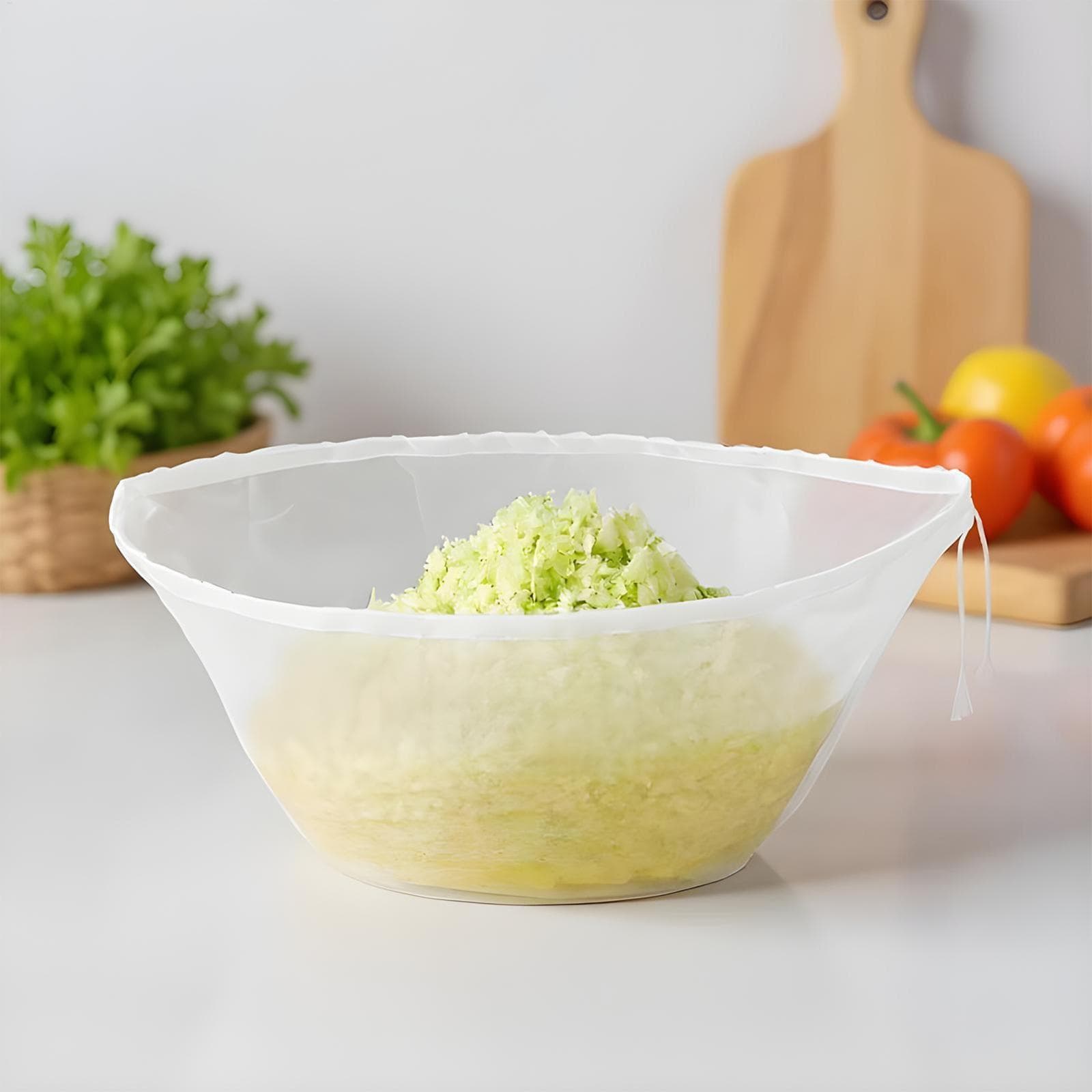 LsCook Large Bowl-Shaped Strainer Bag Vegetable Drawstring Filter Dehydrator
