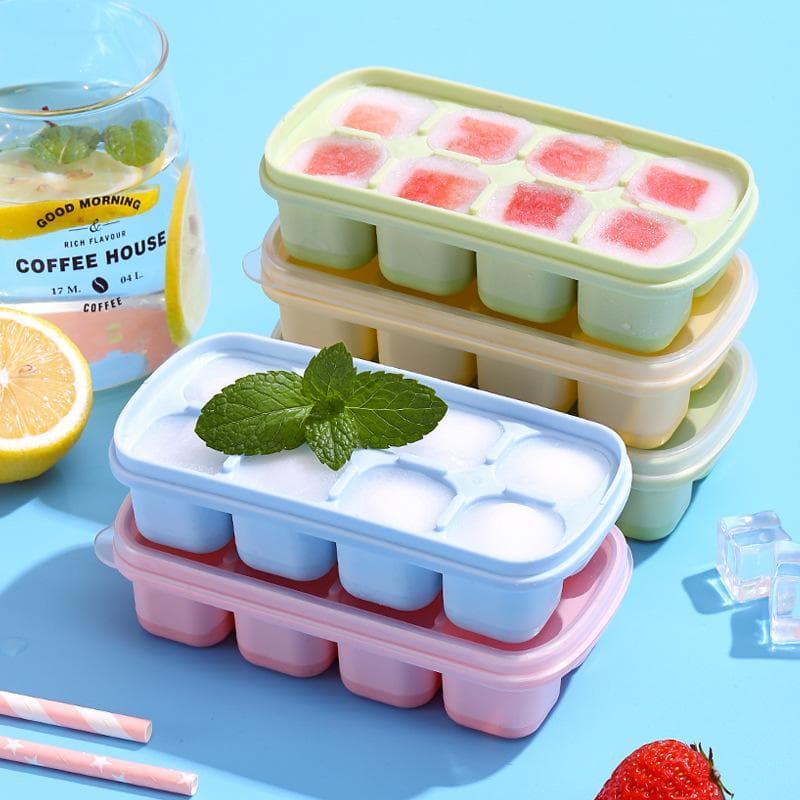 LsCook TPE Ice Tray Jelly Yogurt Ice Cube Mold (Green)