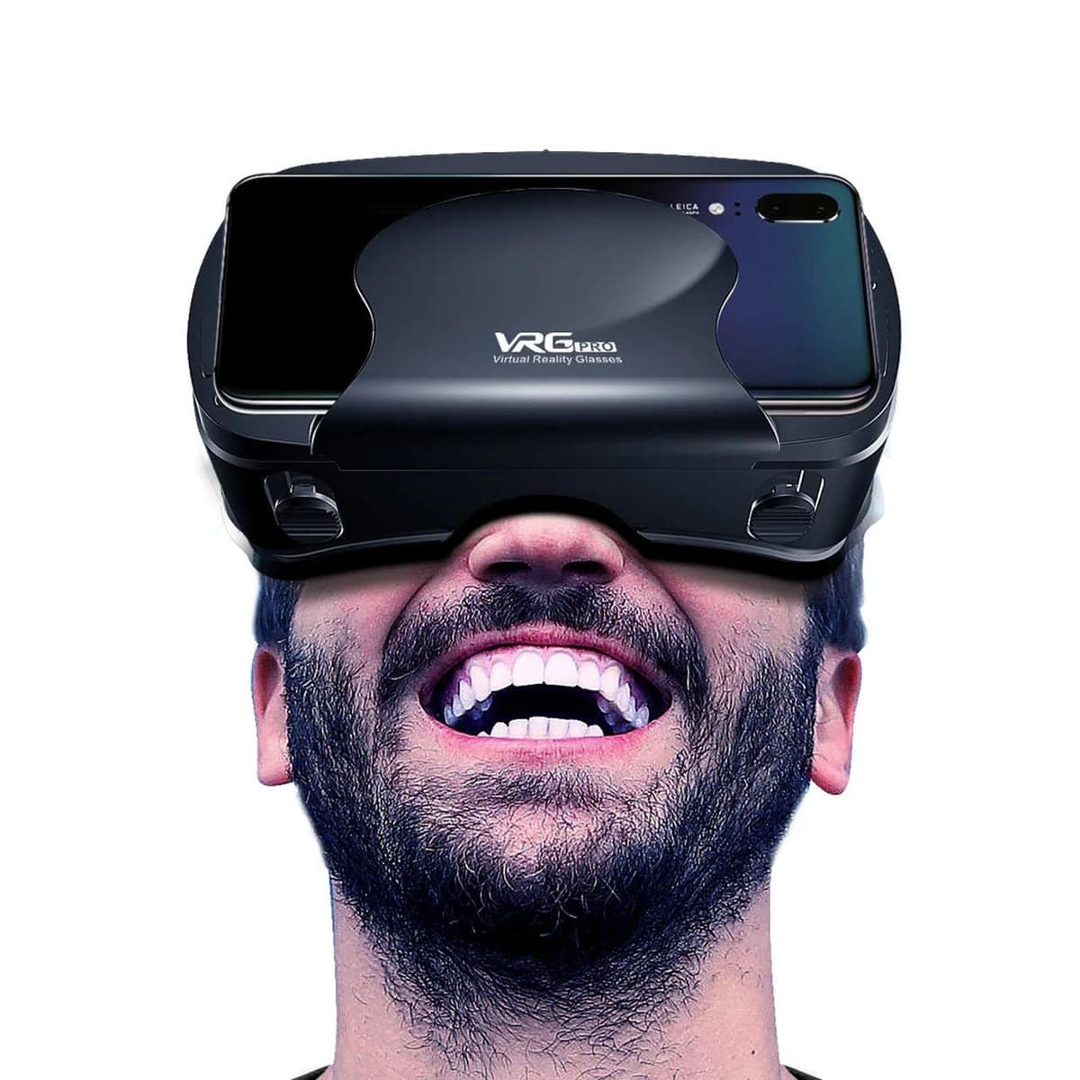 VRG Pro Mobile 3D Virtual Reality Smart VR Goggles, Spec: No Blue Light (Black)