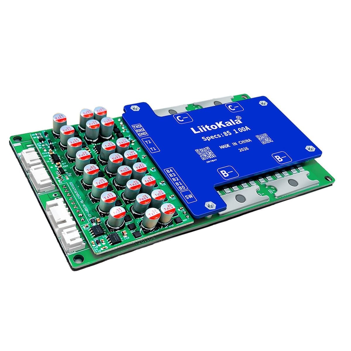LiitoKala Lithium Iron Phosphate Bluetooth BMS Lithium Battery Protection Board(8S-24V 100A)