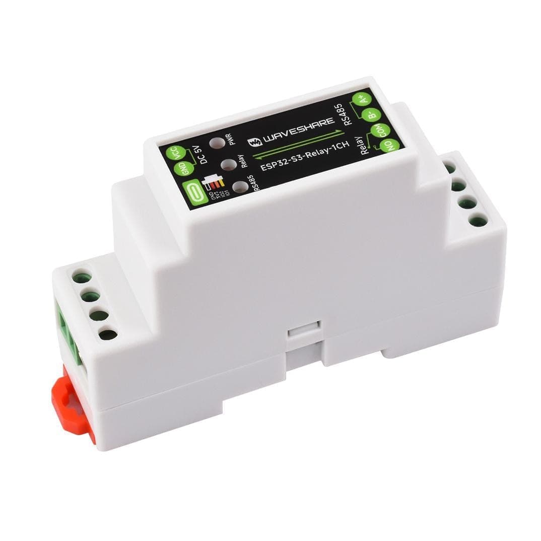 Waveshare 32152 Industrial 1-Channel ESP32-S3 WiFi Relay Module Supports WiFi / Bluetooth / RS485 Control