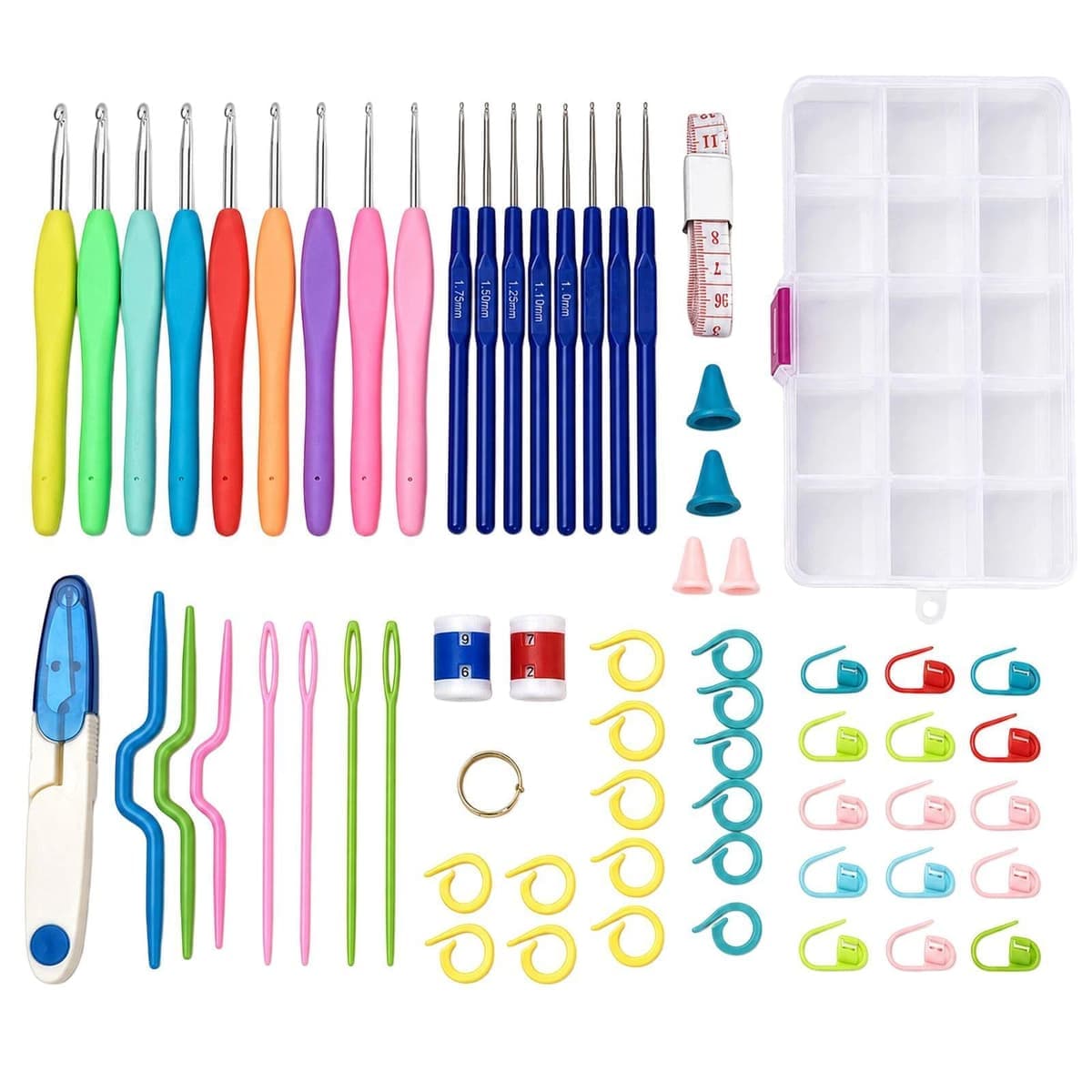 Crochet Hook Tool Set Hand Sewing Knitting DIY Kit, Style: A