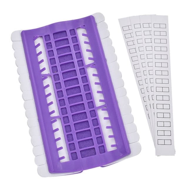 Cross Stitch Embroidery Special Tool 30 Hole Cable Arranger Threader Needle Box Pin Winder (Purple)