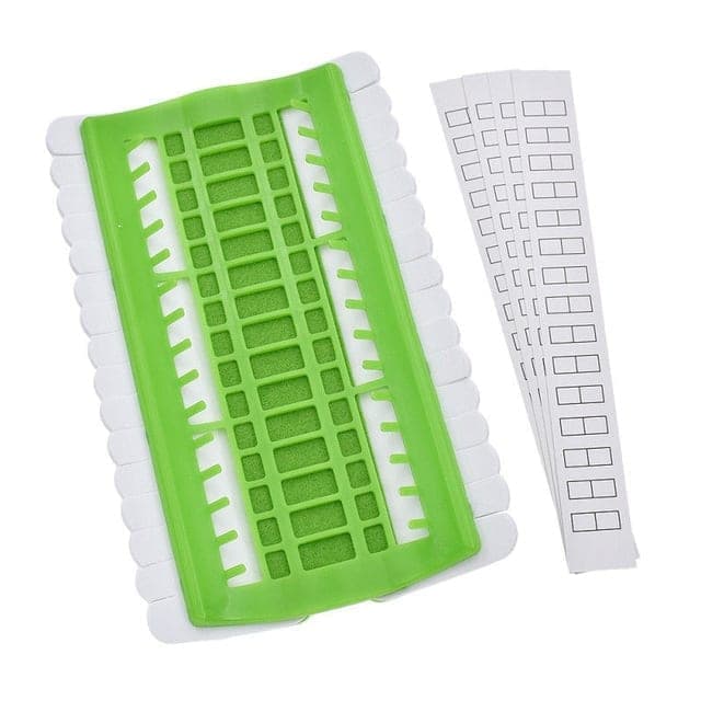 Cross Stitch Embroidery Special Tool 30 Hole Cable Arranger Threader Needle Box Pin Winder (Green)