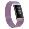 Stainless Steel Magnet Watch Band for FITBIT Charge 3, Size:Small, 187x18mm - Colorful Light