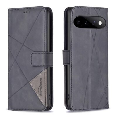 Magnetic Buckle Rhombus Texture Leather Phone Case, For Google Pixel 11 / 11 Pro, For Google Pixel 10a, For Google Pixel 9A, For Google Pixel 9 Pro, For Google Pixel 9, For Google Pixel 8a, For Google Pixel 8 Pro, For Google Pixel 8