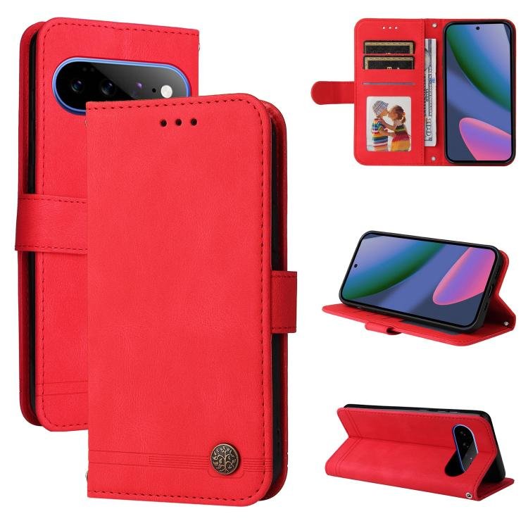 Skin Feel Life Tree Metal Button Leather Phone Case, For Google Pixel 11 Pro XL, For Google Pixel 11 / Pixel 11 Pro, For Google Pixel 10a, For Google Pixel 9a, For Google Pixel 9 Pro, For Google Pixel 9, For Google Pixel 8a, For Google Pixel 8 Pro…